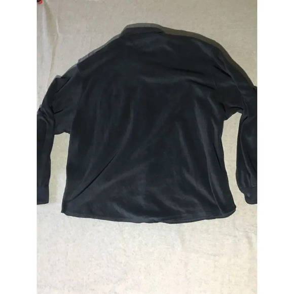 Mens Wrangler Button Up Shirt Size 3XL Navy Plush Soft Fleece Throw Over Shirt - Picture 2 of 2